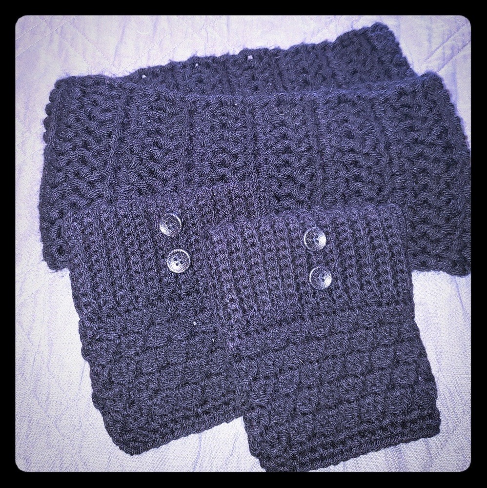 Infinity scarf and boot cuff